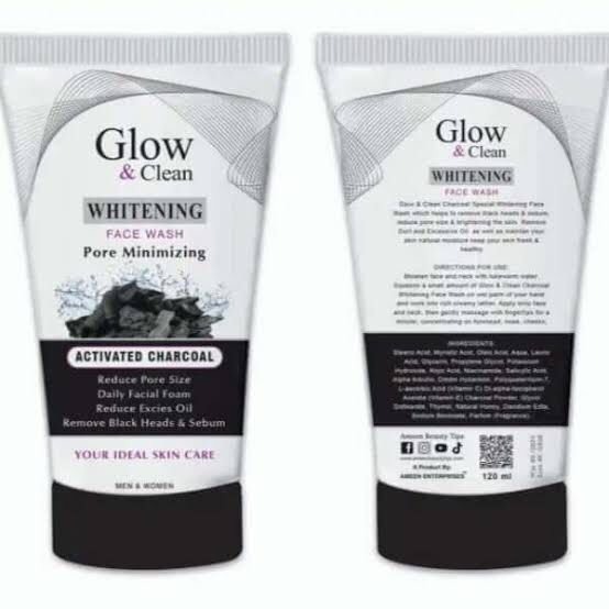 Glow and Clean Whitening Activated Charcoal Face Wash