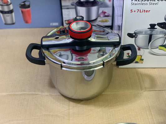 8 Pcs pressure cooker set 5L and 7L Stainless steel