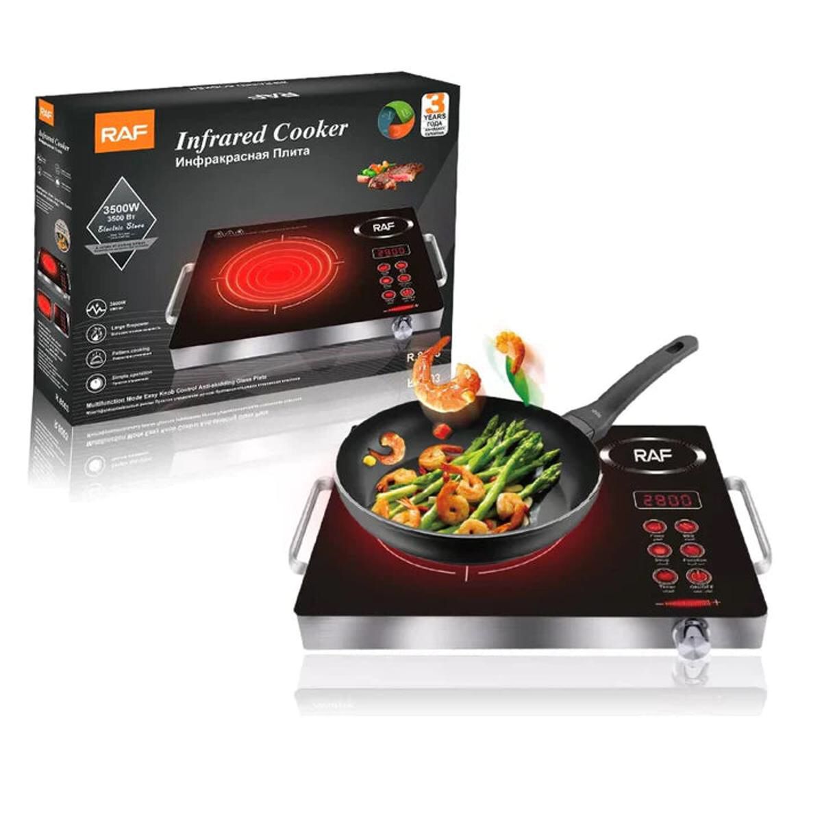 Infrared Cooker & Hot Plate R.8019 – Multifunction & Digital Display – 3500W