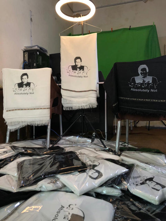 Luxuey Pashtun Khan Shawal-Pure Wool With Imran Khan Print