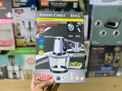 6 in 1 Food Chopper and Lasi maker double bowls and double blades