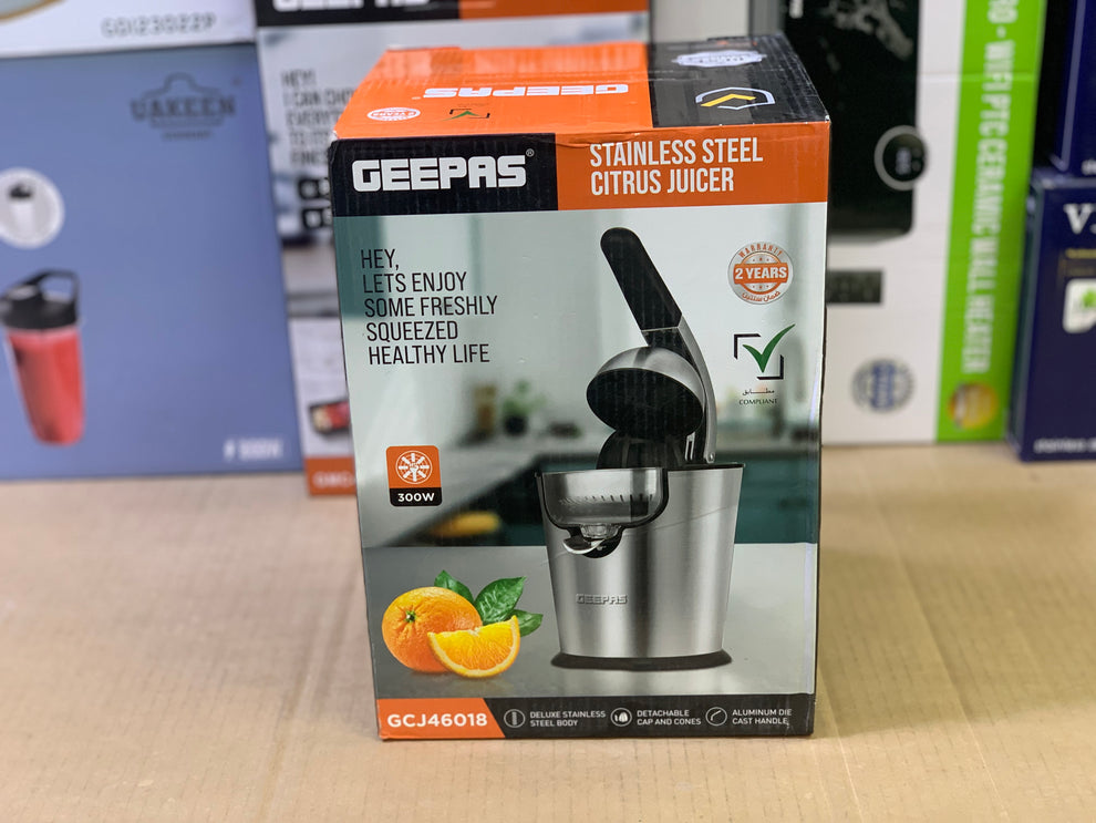 Geepas brand Citrus Juicer 300 watt stainless steel