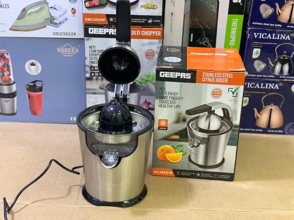 Geepas brand Citrus Juicer 300 watt stainless steel