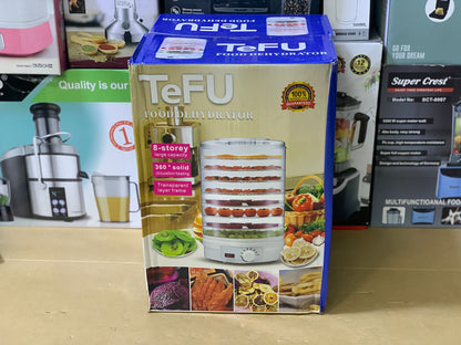 Tefu Brand Food Dehydrator 350 watt and 8 Story Large Capacity | Fruit dryer