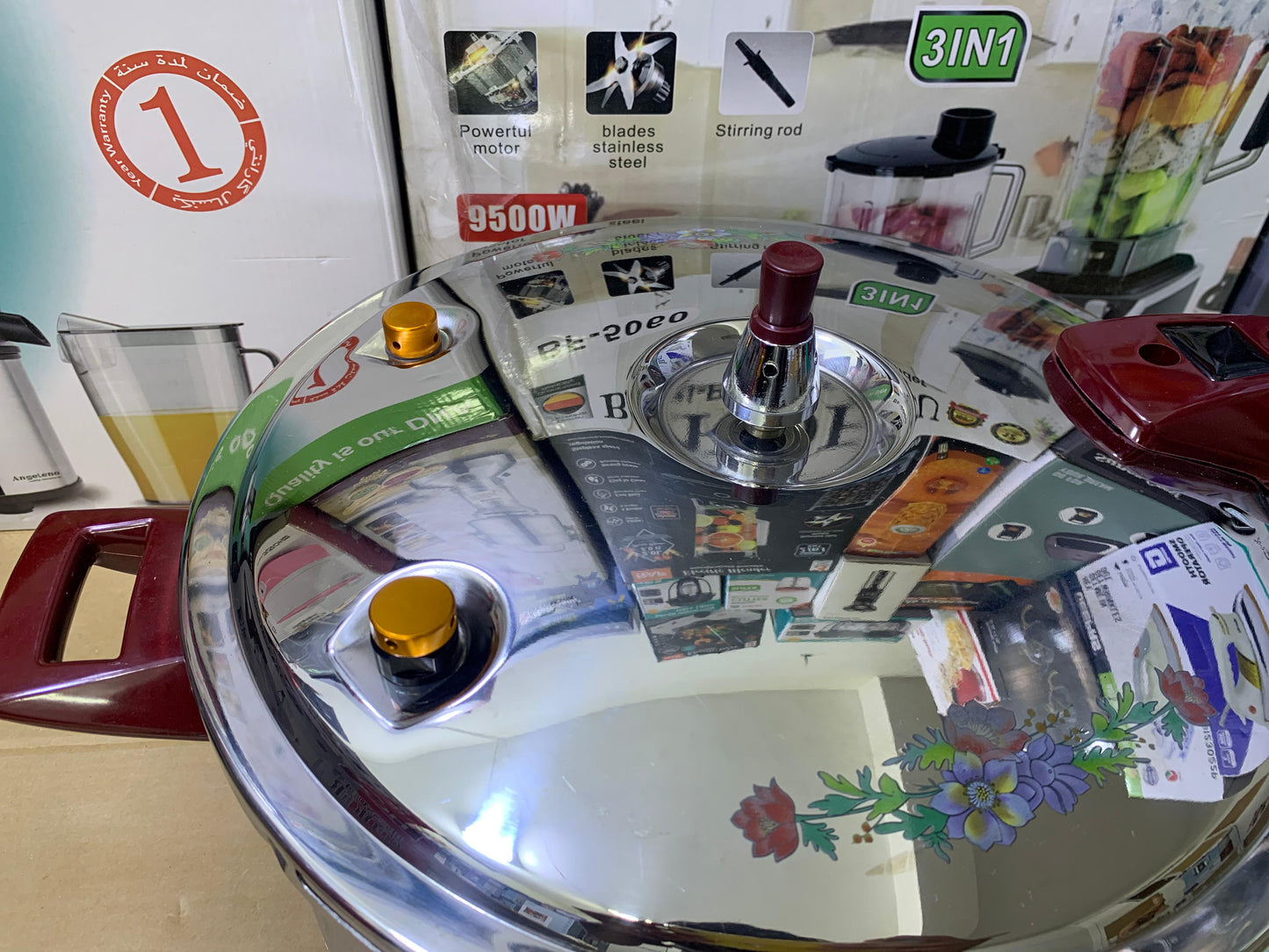 6 Safeguard HCX 3 in 1 Pressure Cooker Stainless Steel