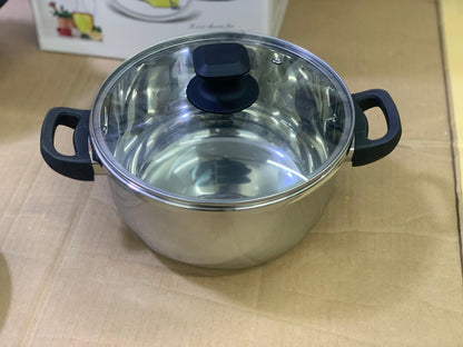 8 Pcs pressure cooker set 5L and 7L Stainless steel