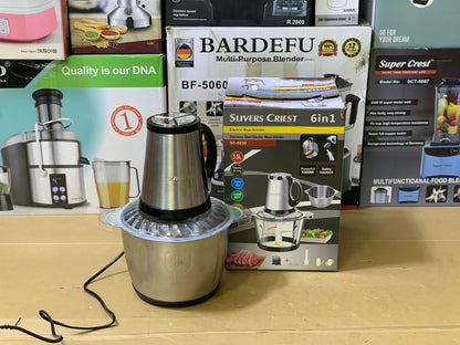 6 in 1 Food Chopper and Lasi maker double bowls and double blades