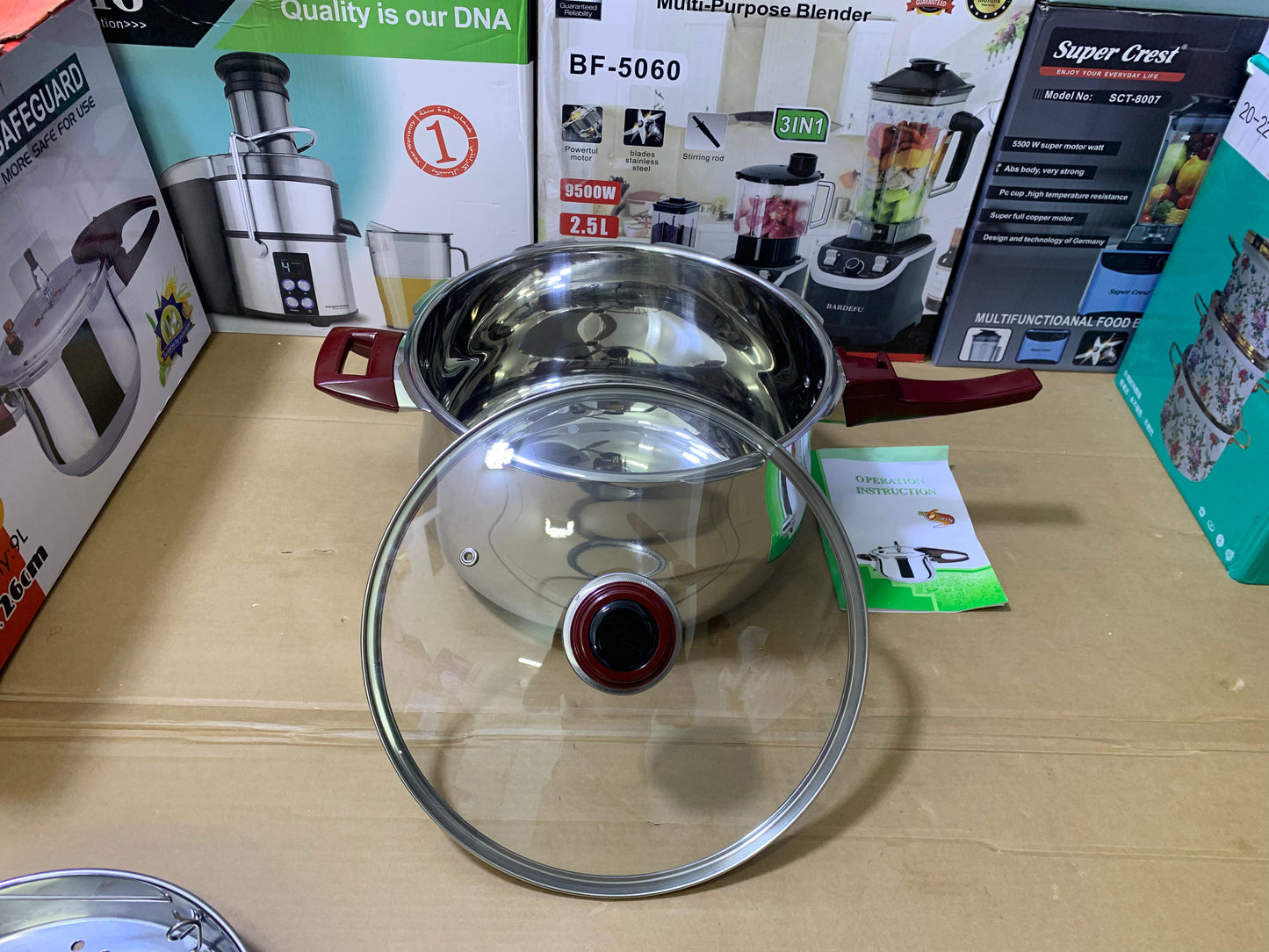 6 Safeguard HCX 3 in 1 Pressure Cooker Stainless Steel