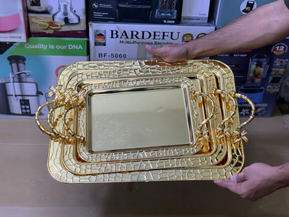 Stainless steel Golden Tray set Model H-1 Golden