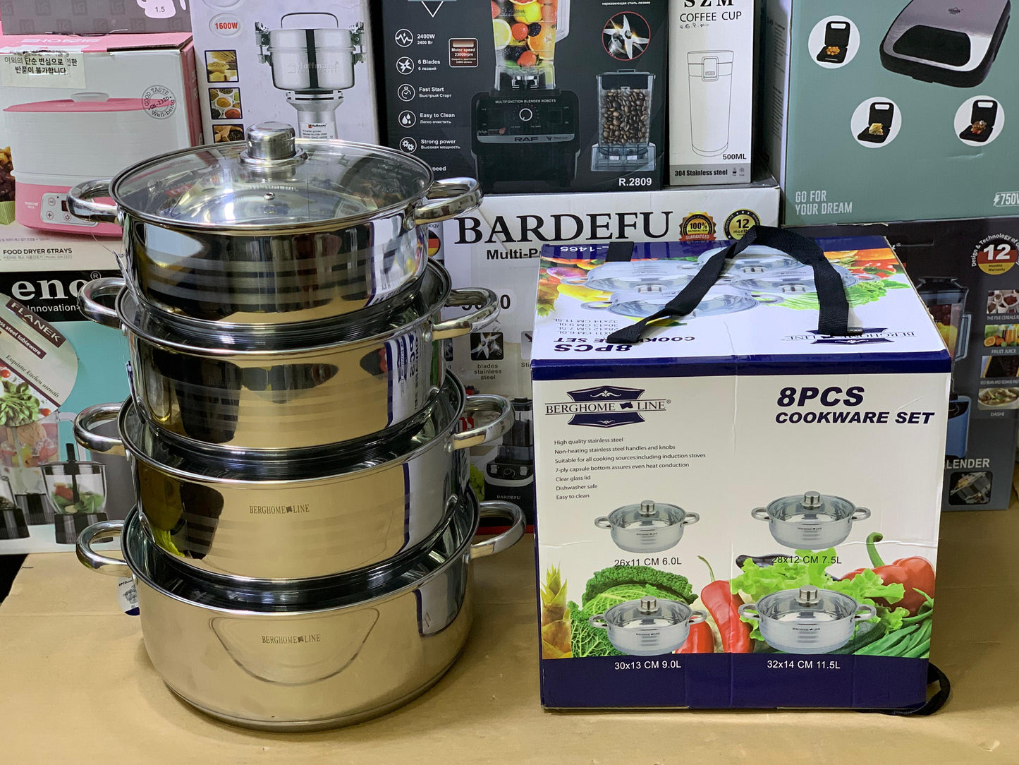 8PCS Cookware Set | 8 Pieces Stainless Steel Cookware Set