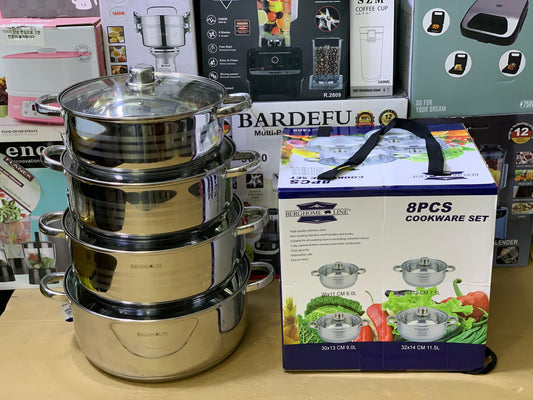 8PCS Cookware Set | 8 Pieces Stainless Steel Cookware Set