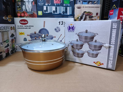 Royalife 10 PCS Aluminum Cookware Set