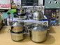 MGRF 12 Pieces Cookware Set Stainless Steel 18/10 Super Capsule Bottom