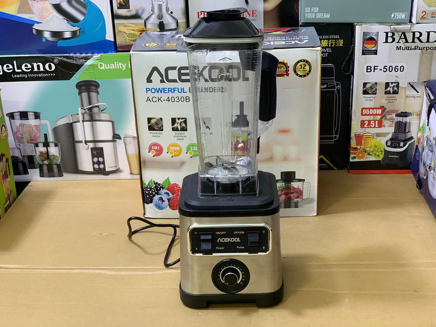 ACEKOOL Powerful 3 in 1 Blender 2000w and 2.5L Stainless Steel Blades