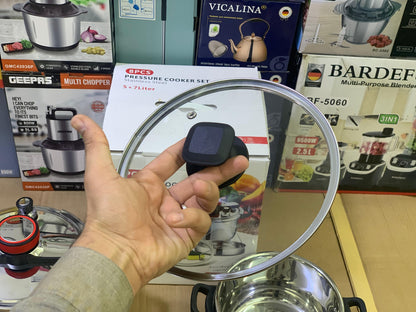 8 Pcs pressure cooker set 5L and 7L Stainless steel