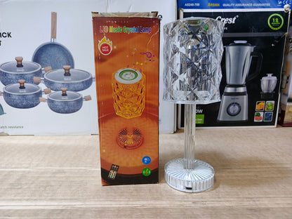 LED Crystal Light With Bluetooth Speaker 2 in 1 Bedroom Decor Lamp