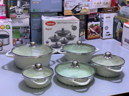 Bakkschie Brand 10 Pieces Non Stick Ceramic Cookware Set