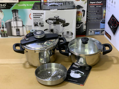Royal King 3 in 1 Pressure 4L and 6L Stainless Steel