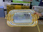 Kitchen Tray Silver and Golden 3 pieces